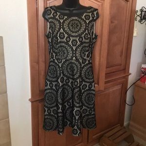 Enfocus Studio Lace Overlay Dress